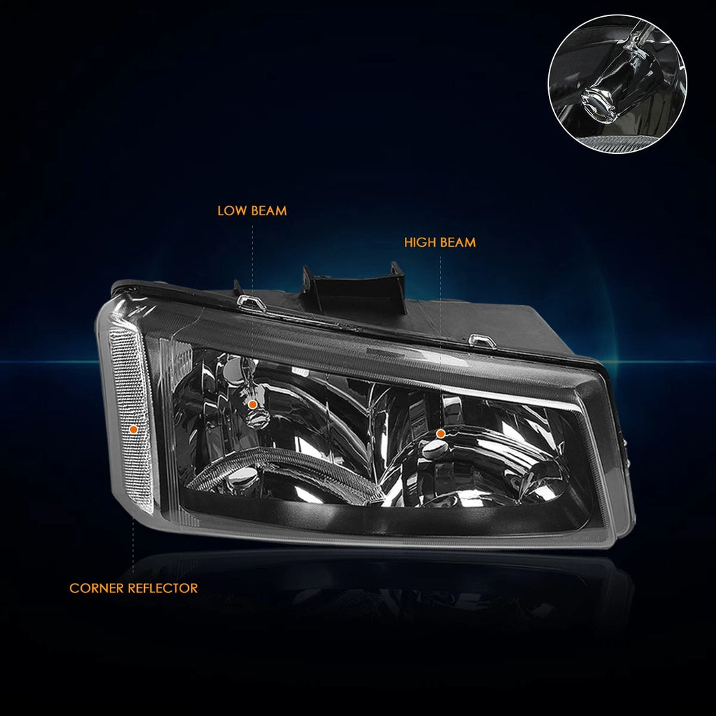 Upper Headlight/Lamp Clear Side Corner for Chevy Silverado/Avalanche (2003–2006)