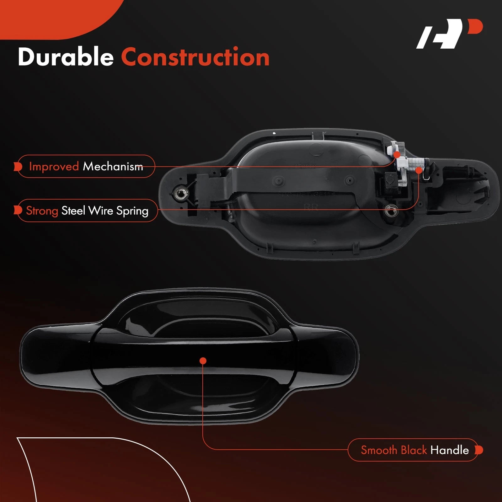 2X Rear Smooth Exterior Door Handle for Chevrolet Colorado (2004â2012)