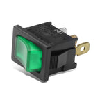16A Green LED Mini Rocker Toggle Switch for Universal Applications (12V)