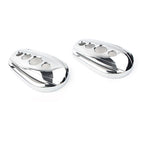 Pair Chrome Rear View Mirror Cover Caps for Harley Dyna Softail Sportster