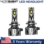 2X 9005 HB3 LED Headlight Bulbs for NOVSIGHT (6500K, 60000LM)