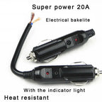 12V Extension Cord Car Cigarette-Lighter Socket Heavy Duty Adapter Outlet
