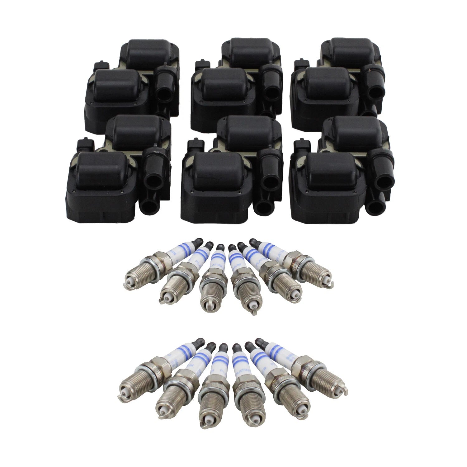 Ignition Coil & Platinum Spark Plugs Kit for V6 2.6L 2.8L 3.2L 3.7L