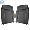 Pair of Seat Back Covers for Jeep Wrangler (2007–2012) Black Synthetic Leather