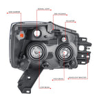 Left Chrome Housing Headlight Lamp for Nissan Armada Pathfinder Titan (2004–2007)
