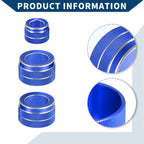 3X AC Radio Volume Control Switch Knob Cover Ring for BMW F10 (2011–2016) Blue