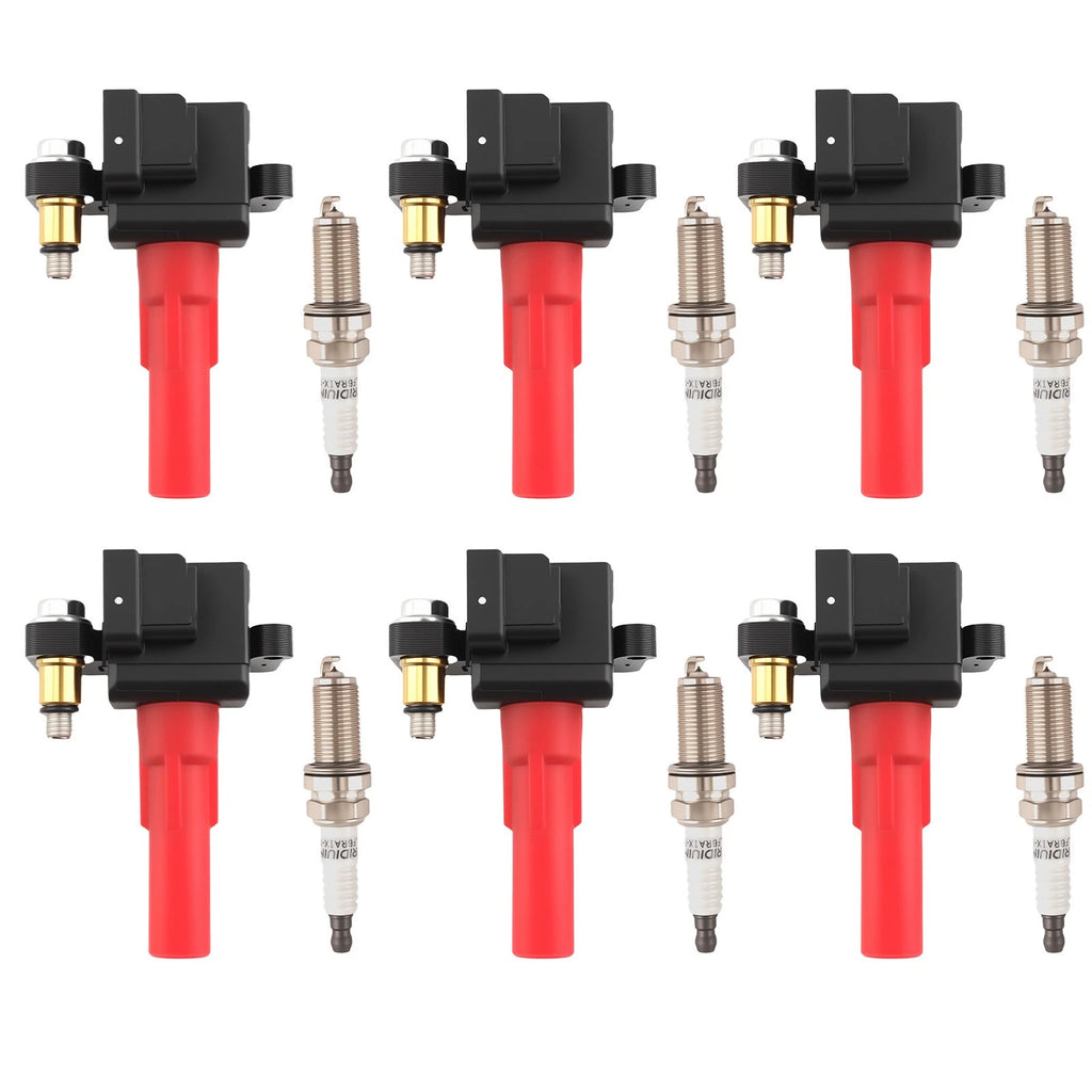 Set of 6 Ignition Coils & Spark Plugs for Subaru Outback Tribeca (2010–2019)