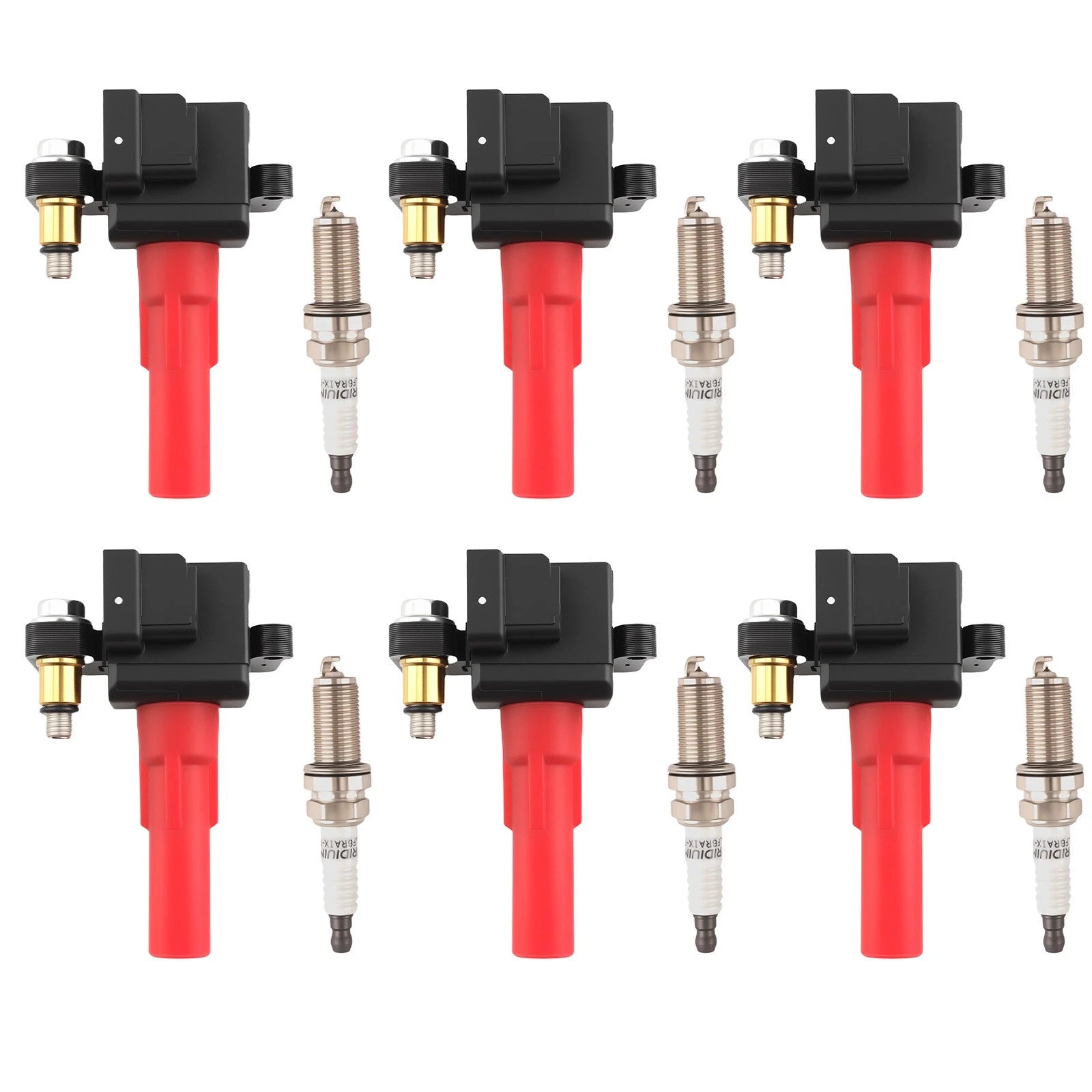 Set of 6 Ignition Coils & Spark Plugs for Subaru Outback Tribeca (2010–2019)