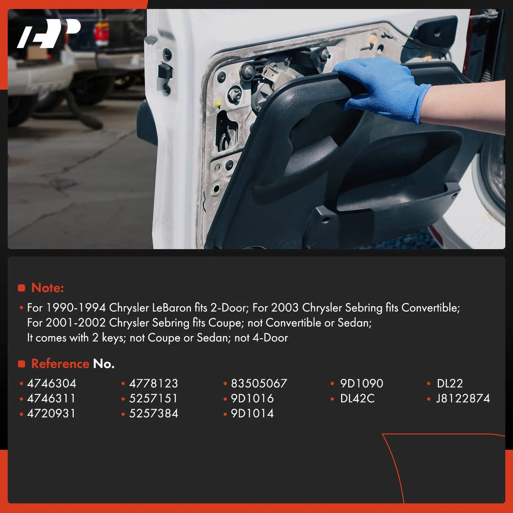 Door Lock Cylinder Set with Keys for Jeep Grand Cherokee ZJ (1993–1998)