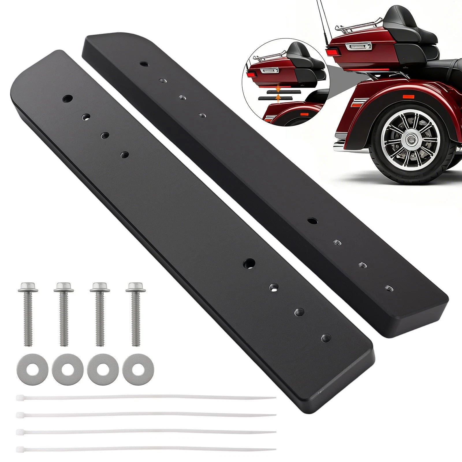 1"-3" Adjustable Luggage Extender Plate for Harley Street Glide/Trike (2014–2025)