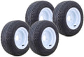 Set of 4 Libra 205/50-10 Golf Cart Tire Rims 4 Lugs 4" PCD White - 14037