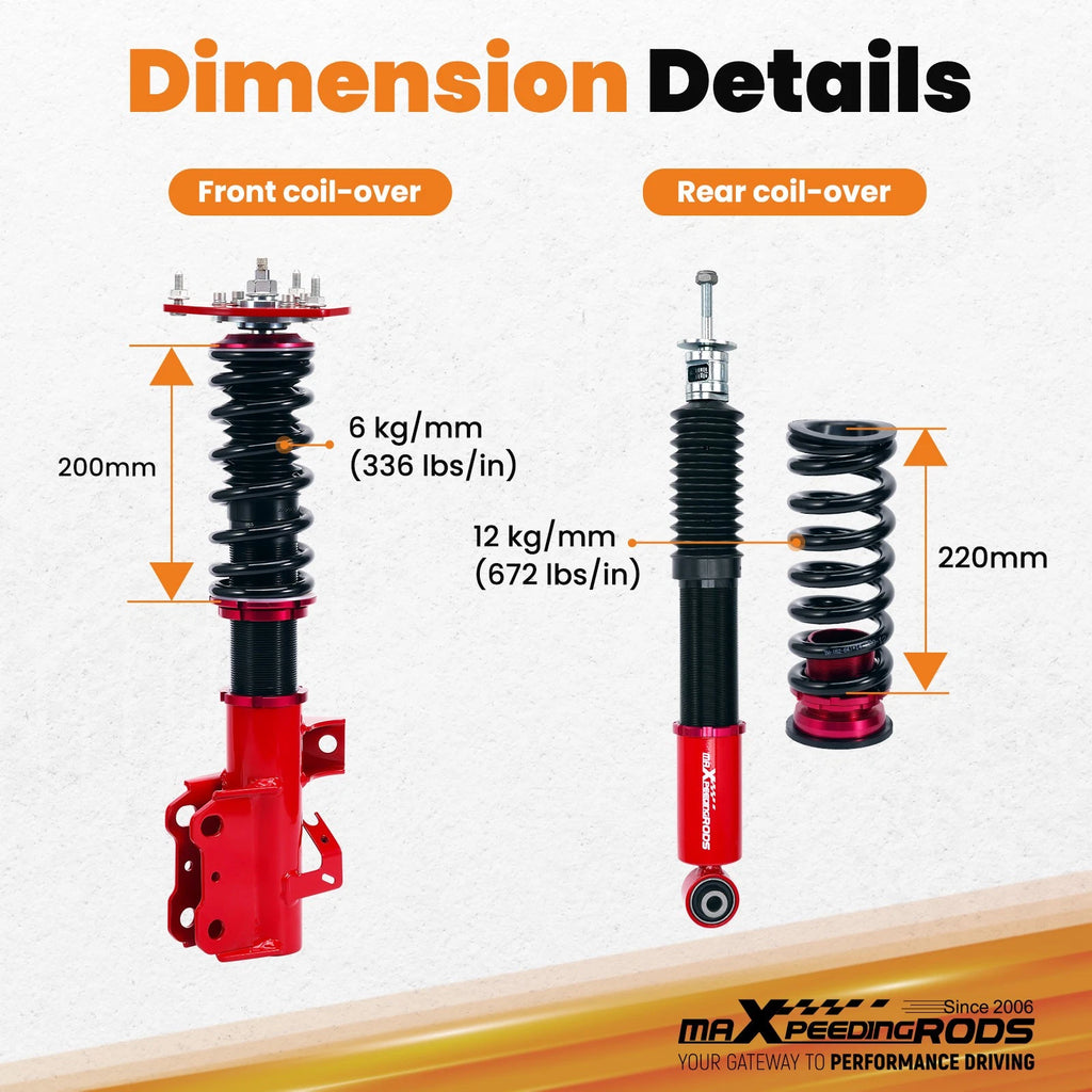 24 Way Adjustable Coilover Suspension Kit for Chevrolet Camaro (2016–2023)