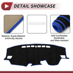 Dashboard Cover Mat for Toyota Raize (2013–2020) - Sun Protector Pad Black Blue