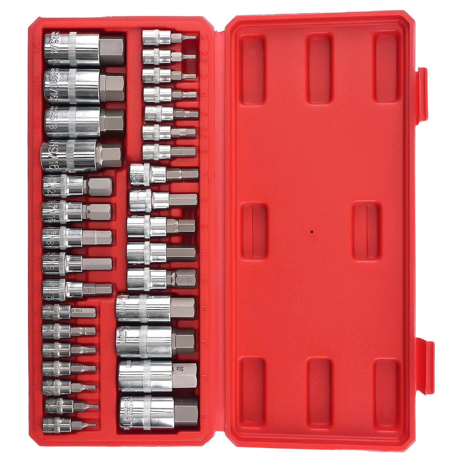 S2 Steel Hex Bit Socket Set for 1/4, 3/8 & 1/2 in Drive (2010–2024)