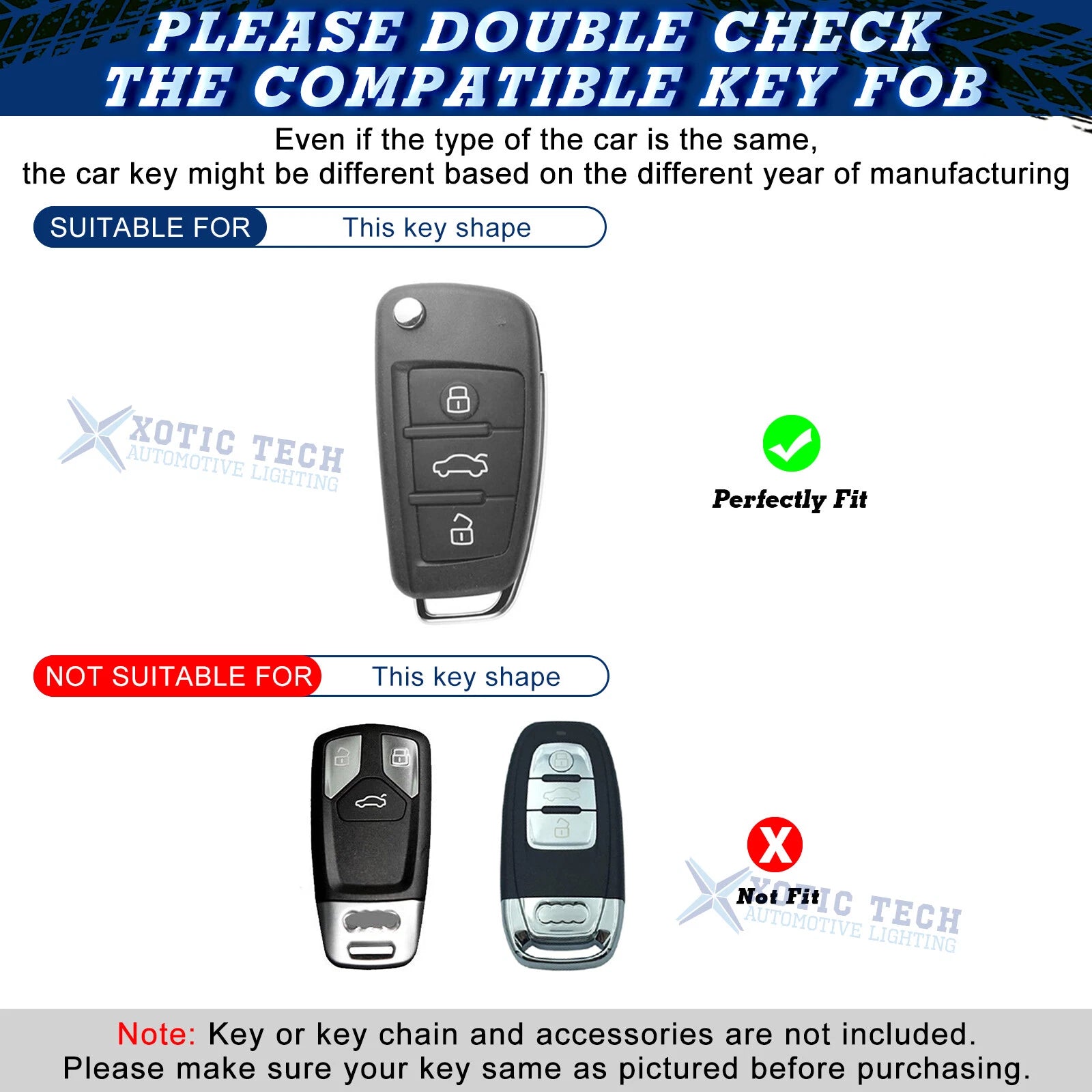 Soft TPU Anti-Scratch Key Fob Cover for Audi (2010-2024)