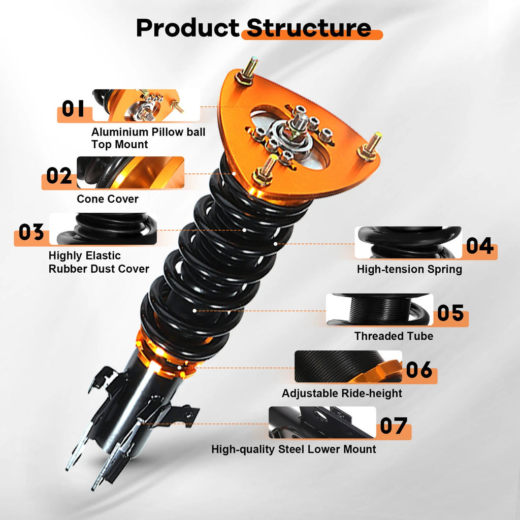 Coilovers for Subaru WRX GC8 (1993–2001) Adj Height Struts Suspension Kits