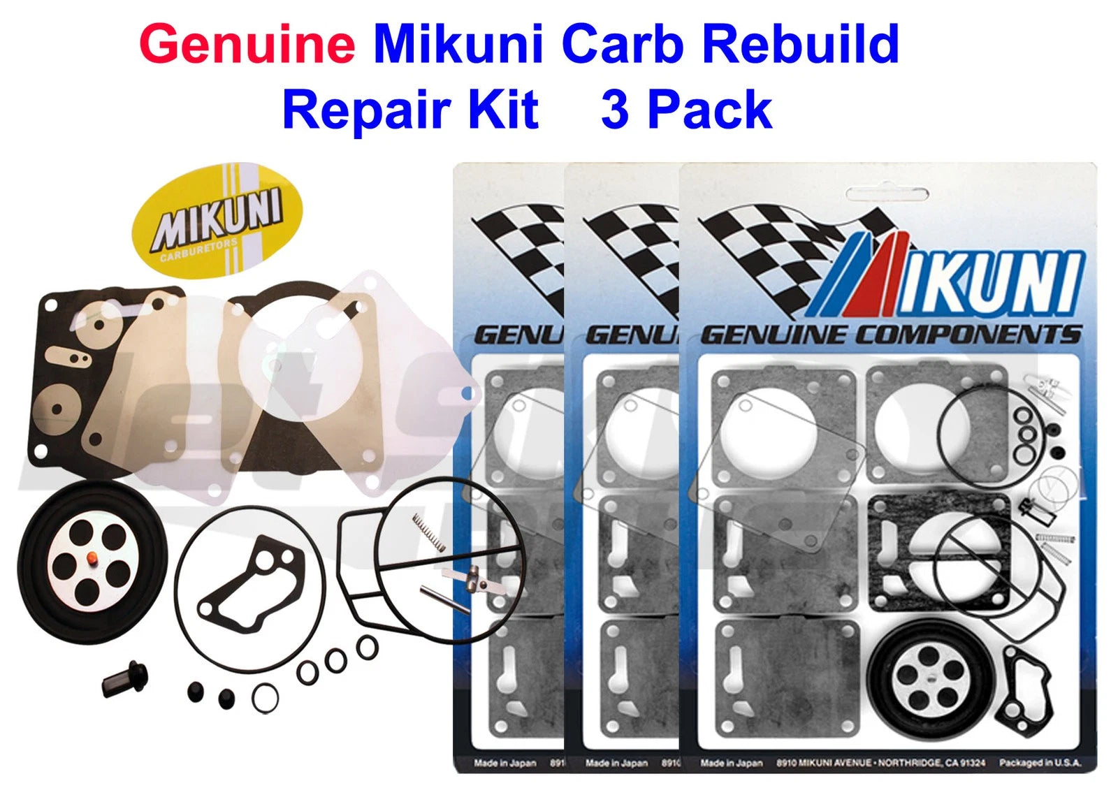 Mikuni Triple Carb Rebuild Kit for Polaris SL SLT SLTH (650–785)