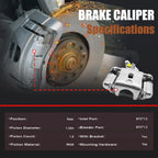 Set of 2 Rear Disc Brake Calipers w/Bracket for Elantra Tiburon Spectra (19B3302 19B3303)