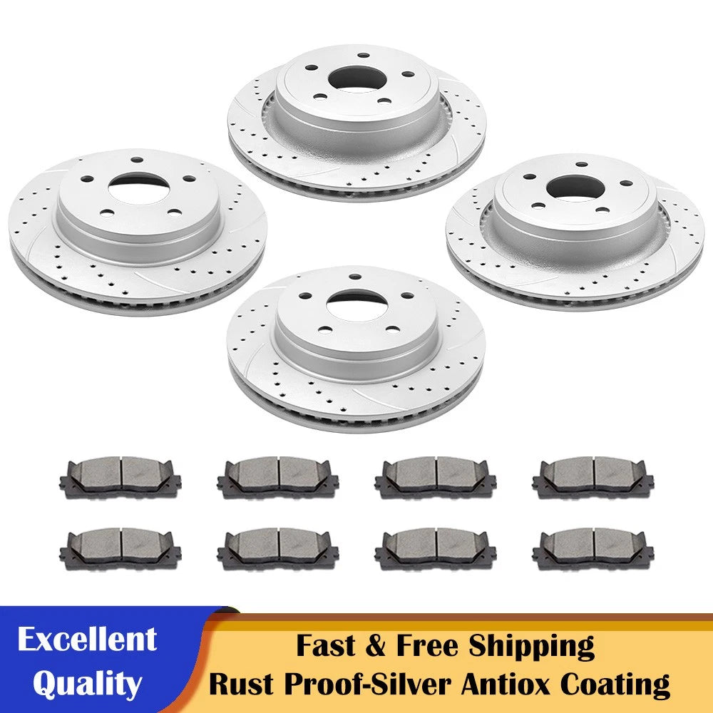 Drilled Rotor Brake Pad Kit for Dodge Ram 1500, Durango (YYYY–YYYY)