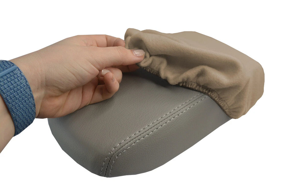 Fleece Console Lid Armrest Cover for Toyota Corolla (2009–2013) Beige
