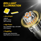 2X Amber Yellow LED Turn Signal Bulbs for AUXITO 1157
