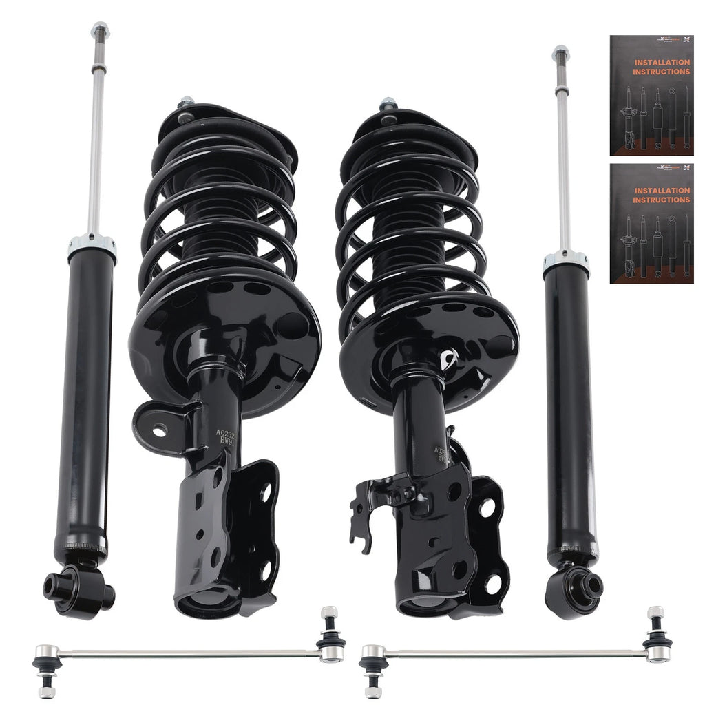 Front Struts Rear Shock Sway Bar Links Assembly Kit for Toyota Prius (2010–2015)