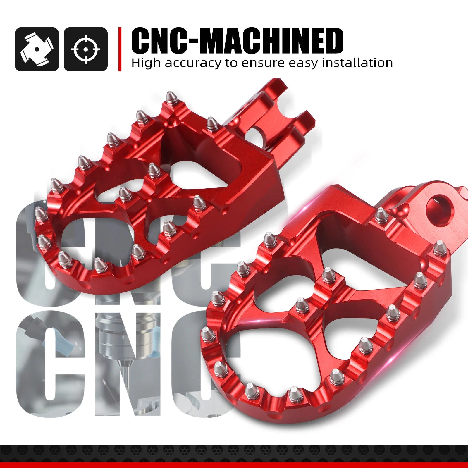 CNC Wide Foot Pegs for Honda CRF150R CR125R CR250R CRF250R CRF450R (2007–2023)