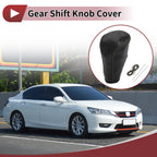 Gear Shift Knob Cover for Honda Accord (2008–2012) Pebbled Black Grey Faux Leather