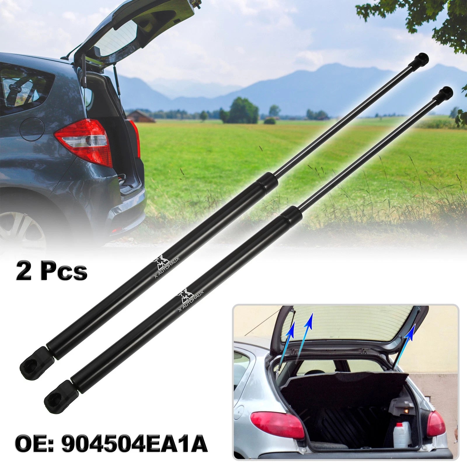2pcs Rear Hatch Liftgate Gas Lift Supports 904504EA1A for Nissan Qashqai (2014–2023)