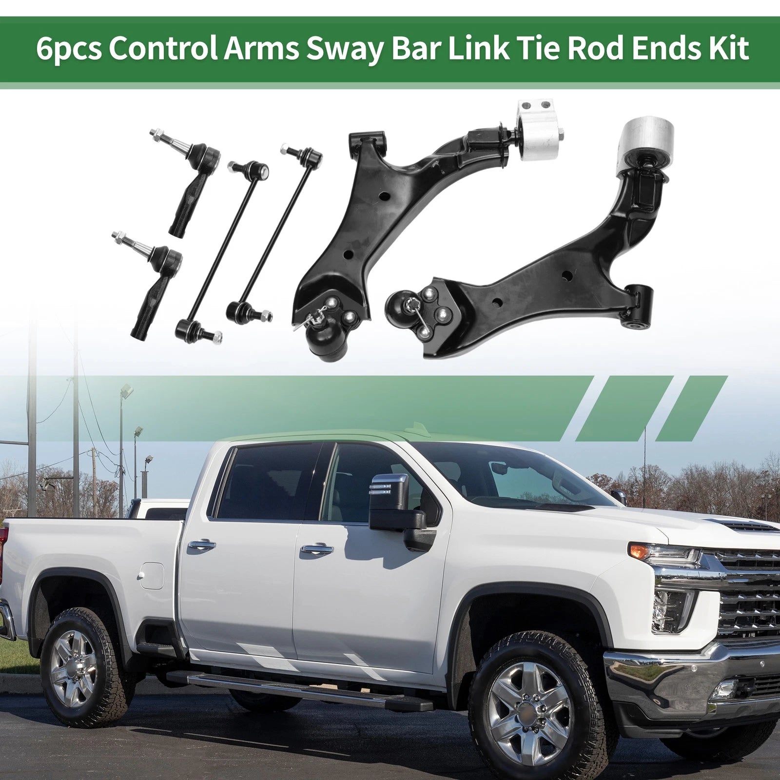 6pcs Front Suspension Control Arm Kit for Chevrolet Equinox (2010–2017) No.524157/524158