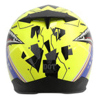 Youth Full Face Motorcycle Helmet for Kids - Shark Blue Yellow Gray (M-XXL)