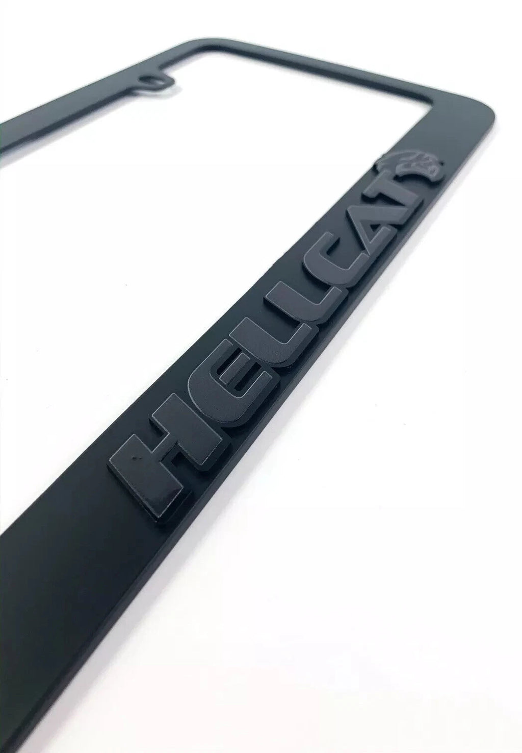 License Plate Frame Black for Dodge Challenger Charger Hellcat Script (2015–2023)