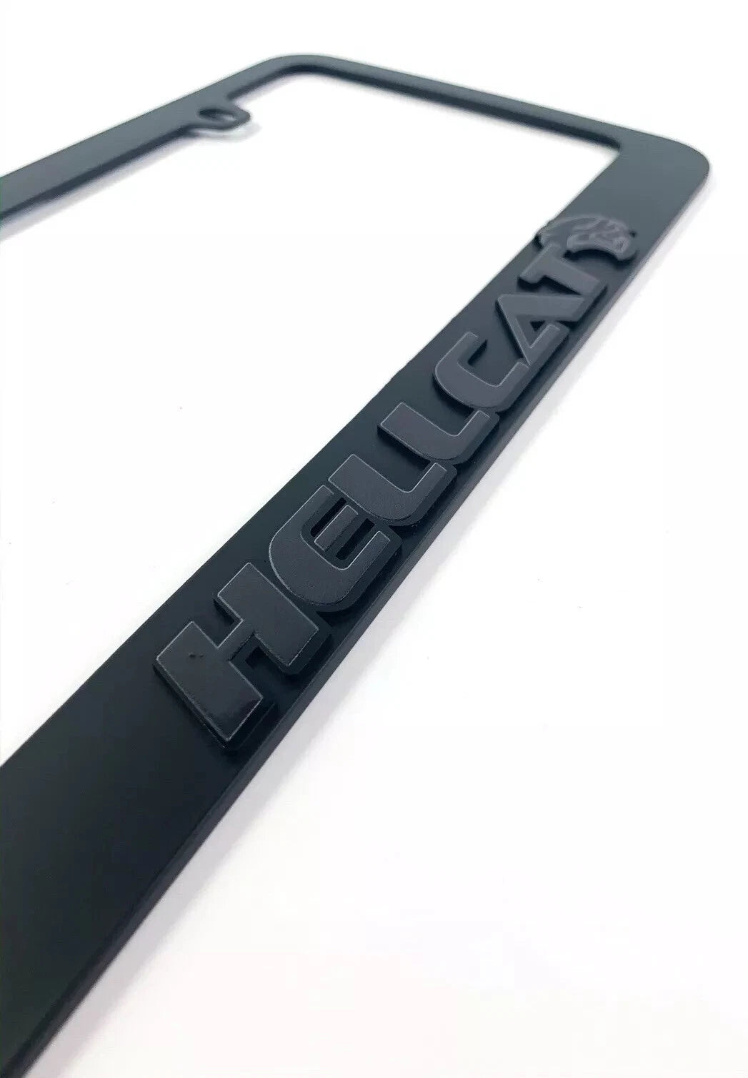 License Plate Frame Black for Dodge Challenger Charger Hellcat Script (2015–2023)