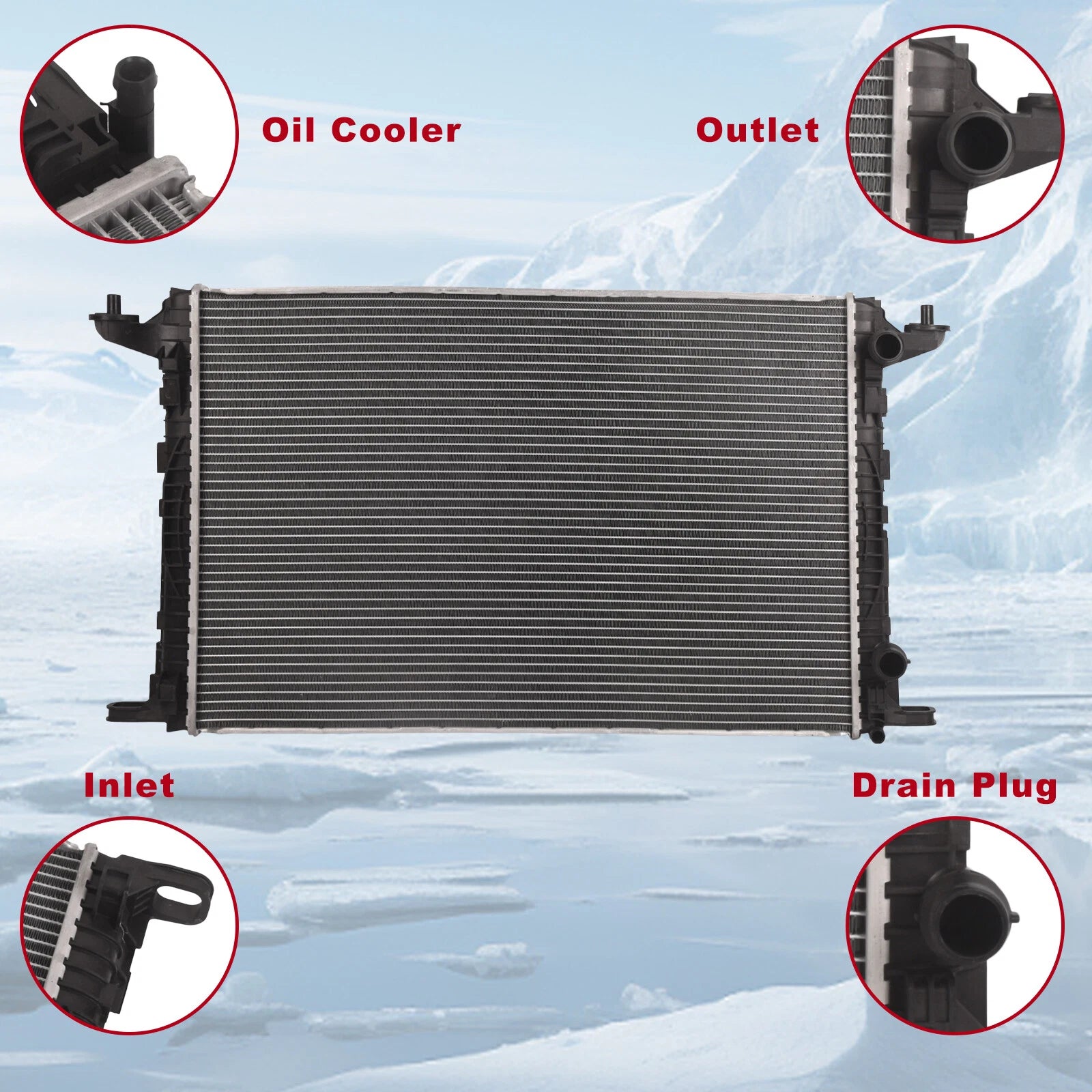 Radiator for Audi A4 allroad A4 Quattro Q7 A5 Quattro (2017–2023)