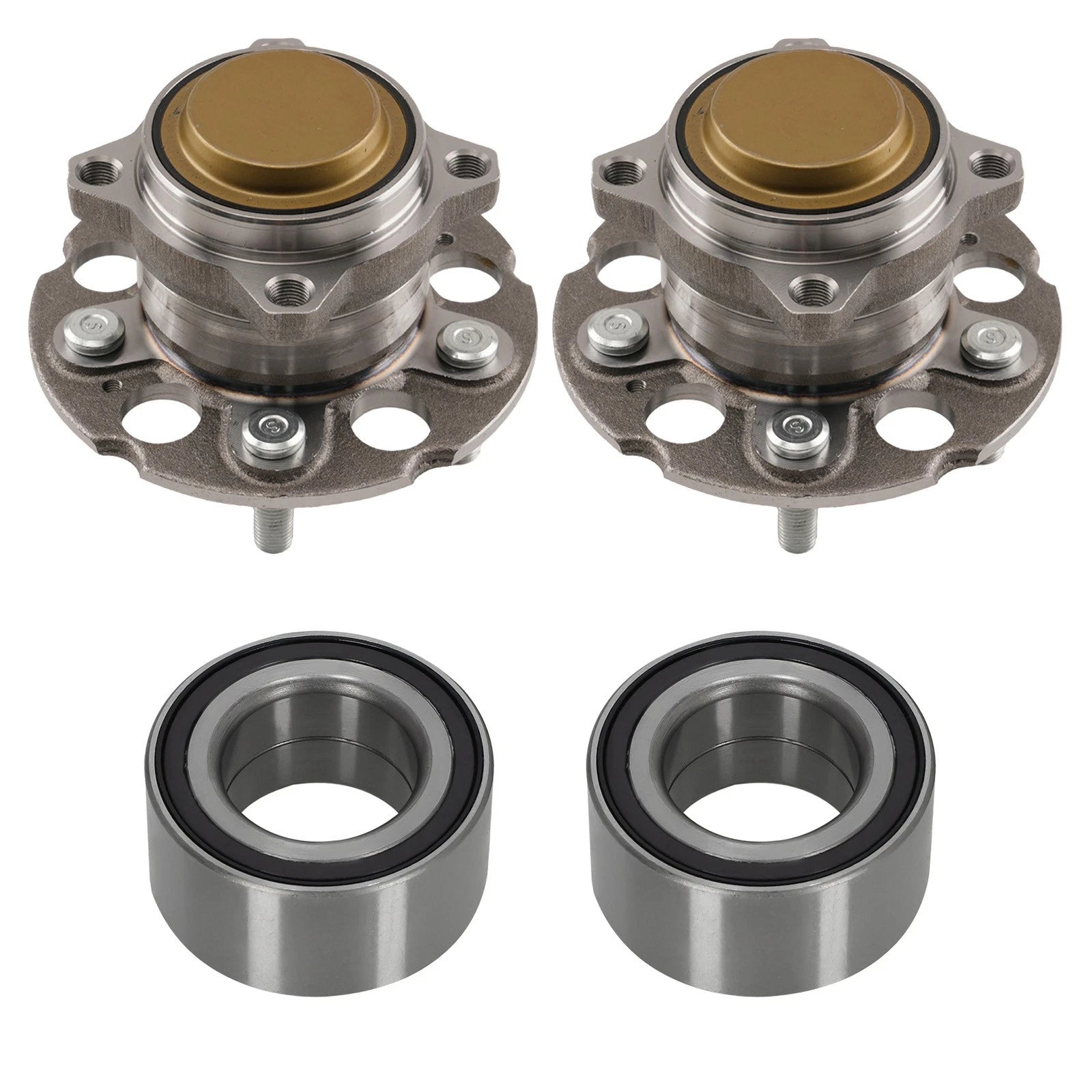 Set of 4 Wheel Bearing Assemblies for Honda CR-V FWD (2012–2016)