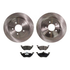 Brake Rotor and Pad Kit for Ford Escape (2005–2008) Rear Solid 2-Wheel Set