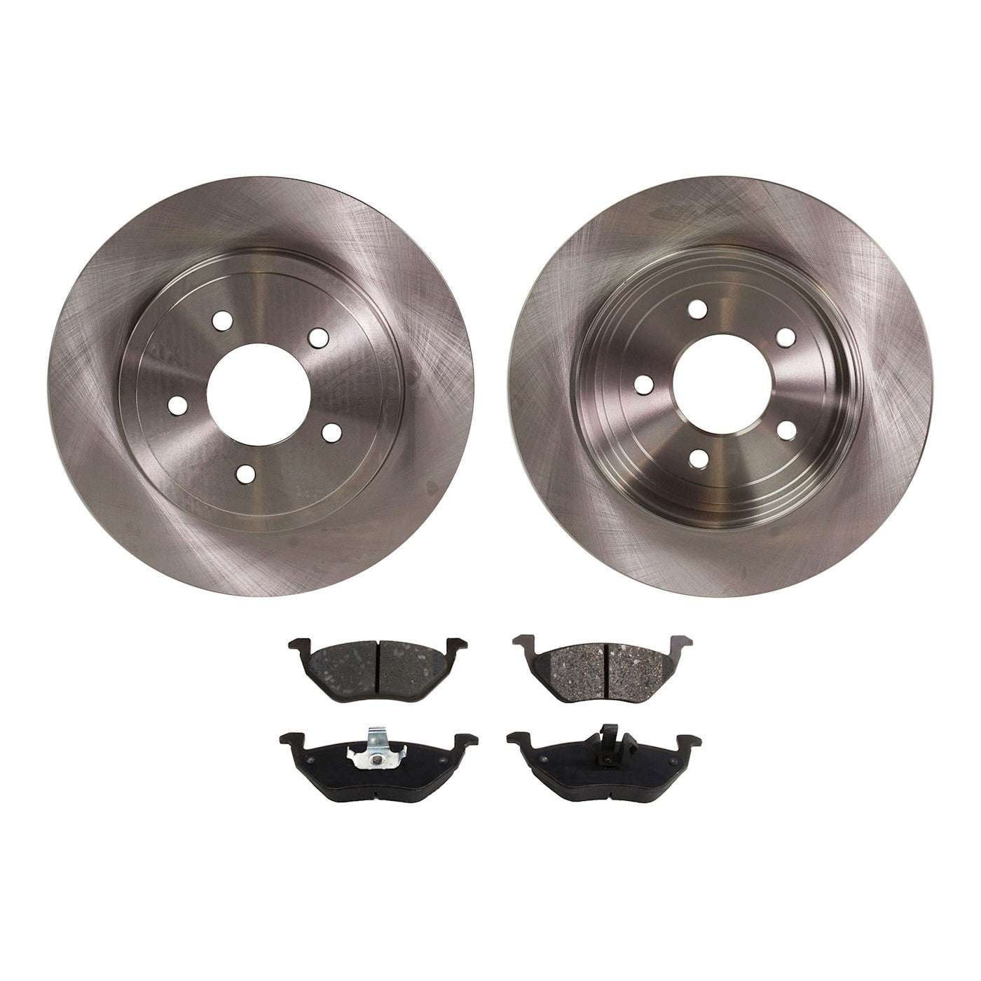 Brake Rotor and Pad Kit for Ford Escape (2005–2008) Rear Solid 2-Wheel Set