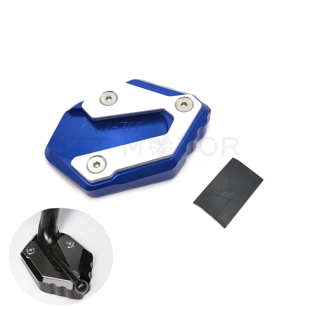Side Stand Kickstand Support Plate Foot Pads for Yamaha MT-07 (2014–2017) - Blue