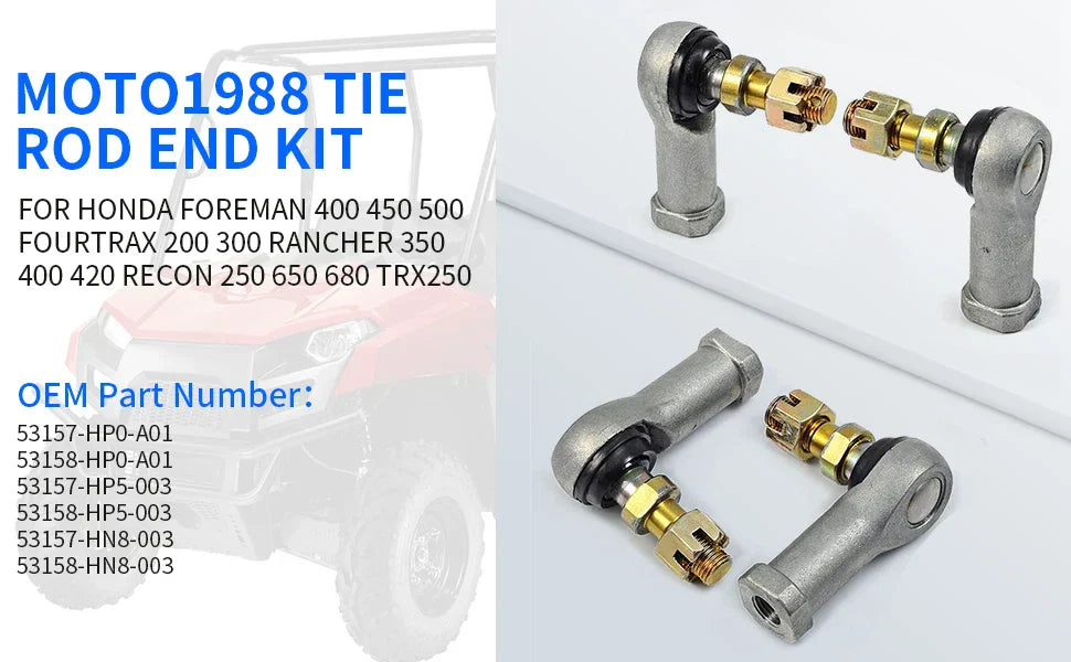 Tie Rod End Kit Left & Right for Honda TRX300 Fourtrax (1988–2000)