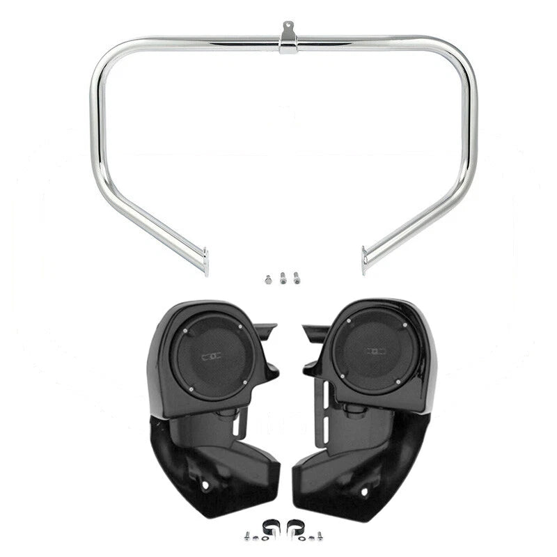 Lower Vented Fairing & Speakers & Engine Guard Bar for Harley Davidson Touring (2009–2013)