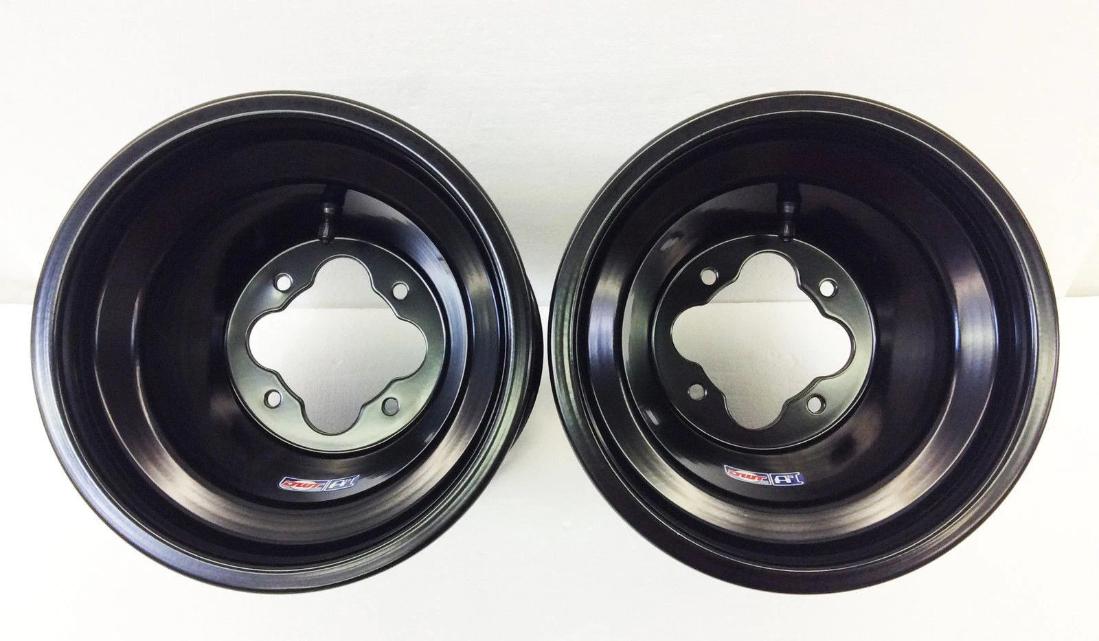 Set of 2 DWT Black A5 10" Front & Rear Wheels for Yamaha YFZ450 Banshee Raptor 700 (2000–2023)