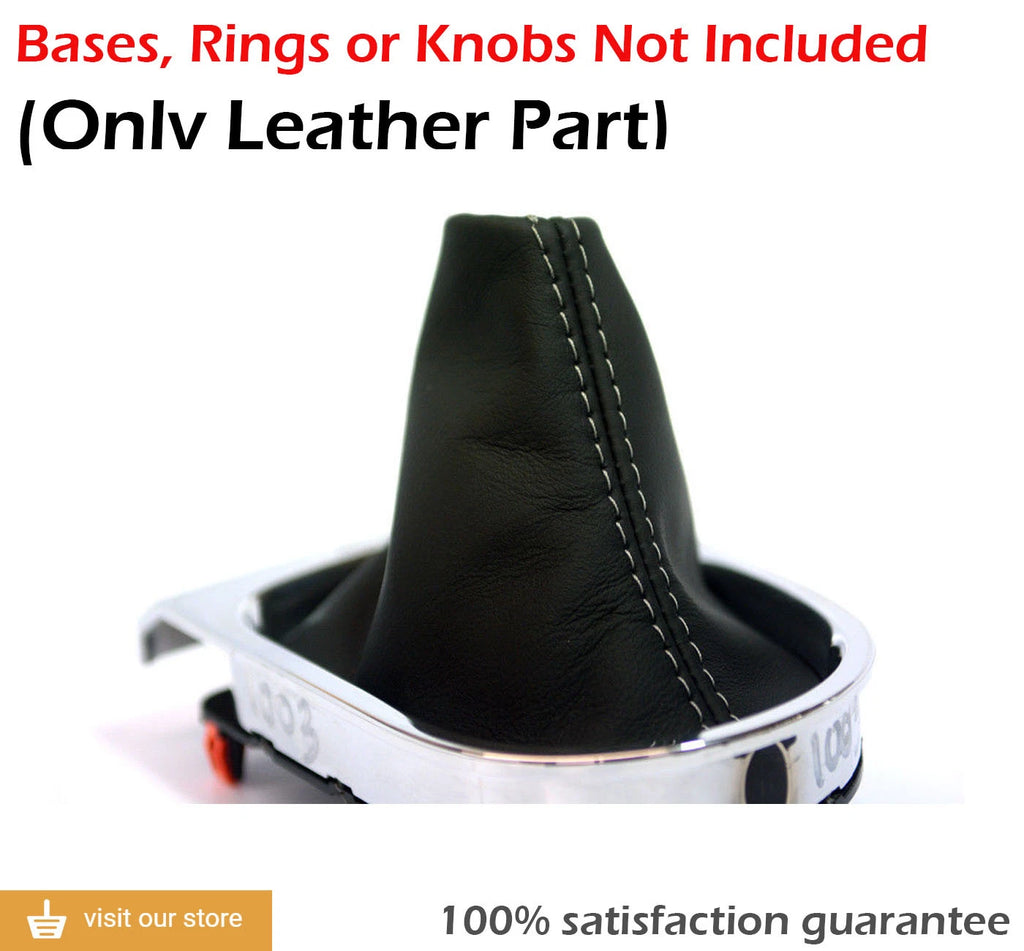 Manual Shift Boot for Ford Mustang (2015–2020) Gray Stitch Leather Synthetic