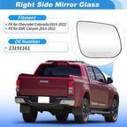 Heated Side Mirror Glass for GMC Canyon (2015–2022) Right Side No. 23191161