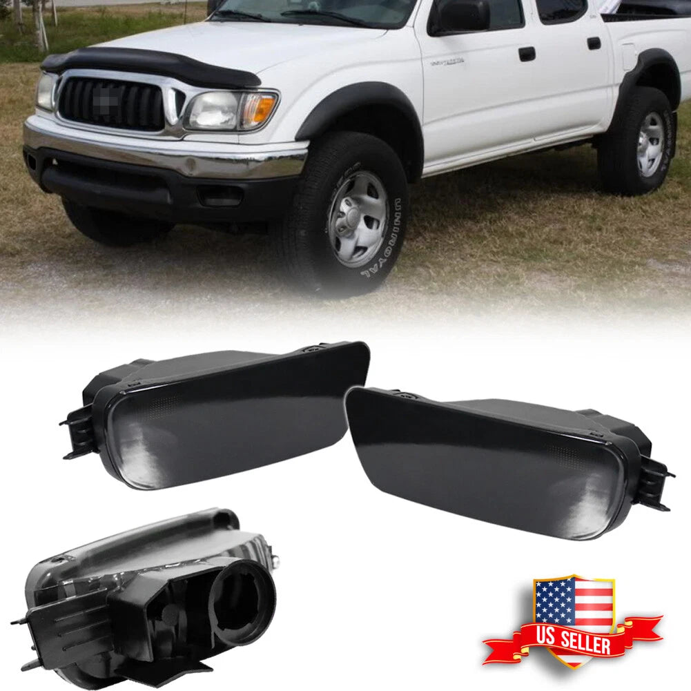 2X Smoke Lens Front Bumper Turn Signal Lights for Toyota Tacoma (2001–2004)