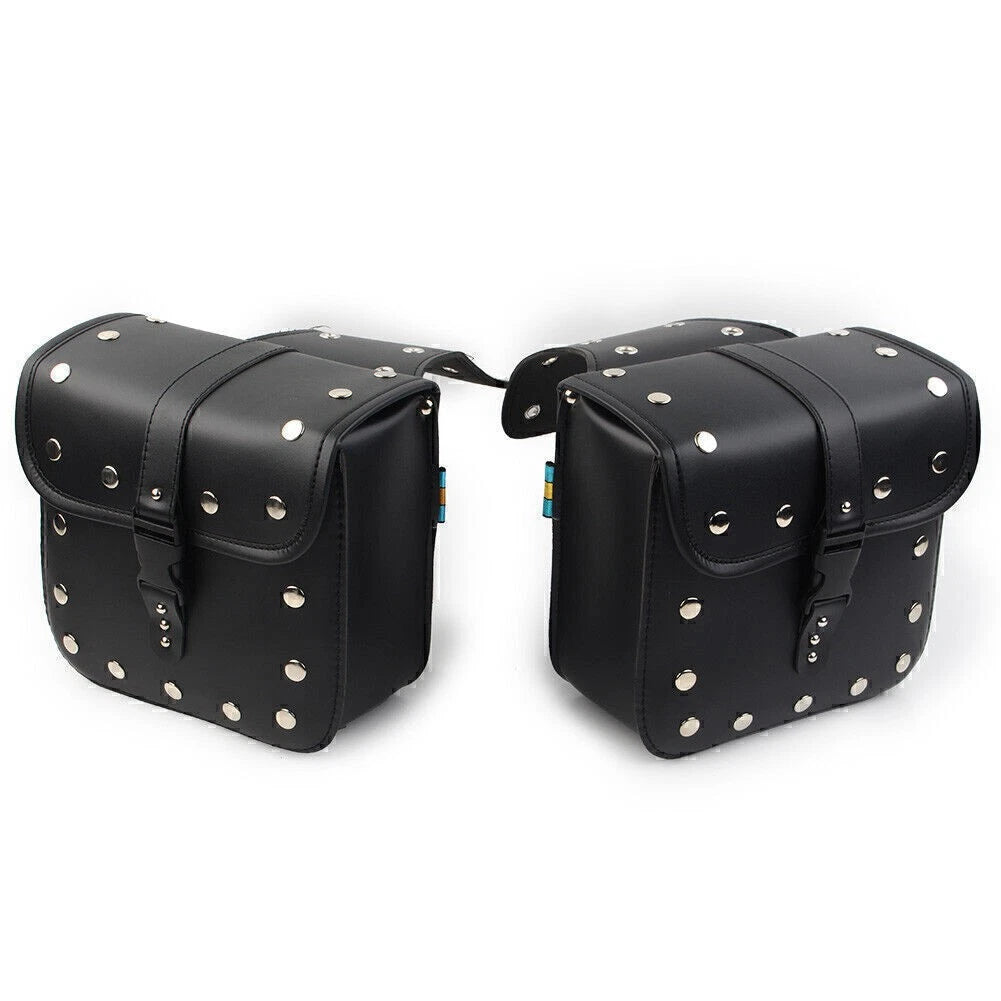 2X Motorcycle Saddle Bags Side Storage Luggage Bag Universal