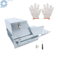 Galvanized Steel Chicken Feeder with Weatherproof Lid for Poultry 