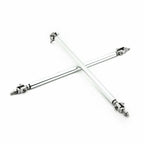 2x 8"-11" Silver Bumper Lip Splitter Strut Rod Tie Support Bars for Dodge (2016-2024)