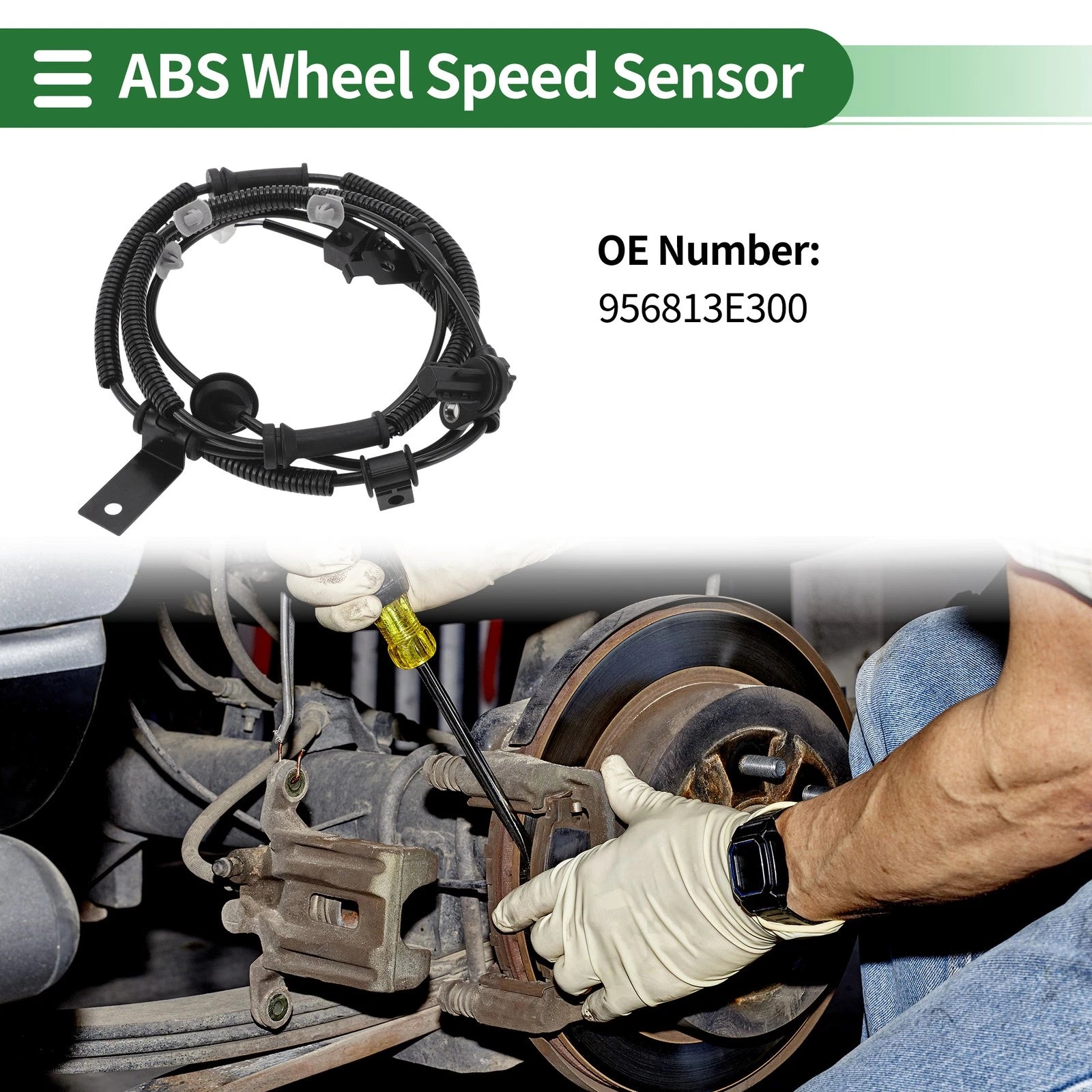 ABS Wheel Speed Sensor No. 956813E300 for Kia Sorento (2007–2009) Rear Left