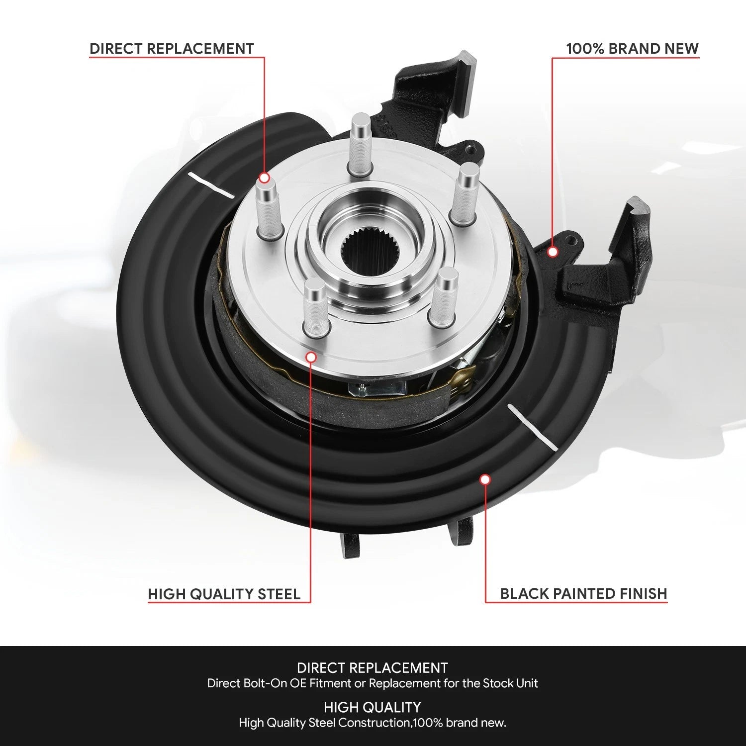 Loaded Wheel Bearing Knuckle for Ford Explorer, Mountaineer (2006–2010)