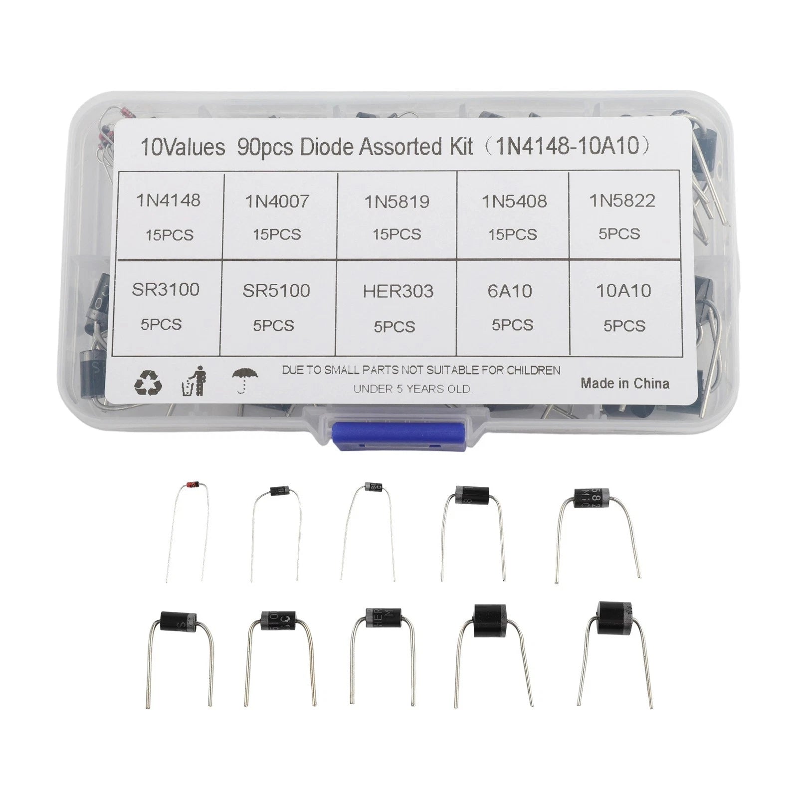 Set of 10 1N4148 Diodes for Household Equipment